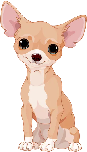 Cute Cartoon Chihuahua PNG Image