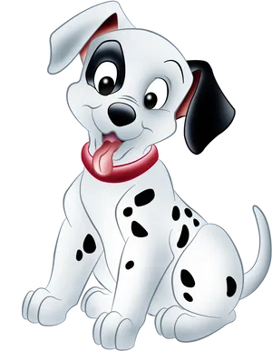 Cute Cartoon Dalmatian Puppy PNG Image