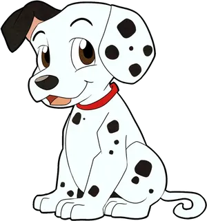 Cute Cartoon Dalmatian Puppy PNG Image