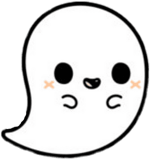 Cute Ghost Sticker Transparent - Cute Ghost Png, Png Download PNG