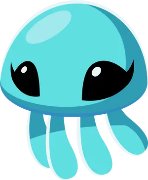 Cute Cartoon Jellyfish PNG Image