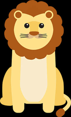 Cute Cartoon Lion Illustration PNG image with transparent background