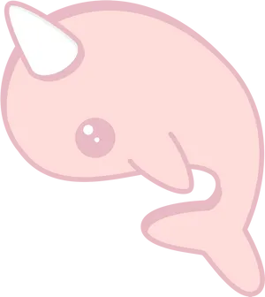 Cute Cartoon Narwhal PNG Image