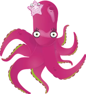 Cute Cartoon Octopus PNG Image