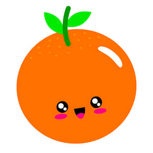 Cute Cartoon Orange PNG with transparent background