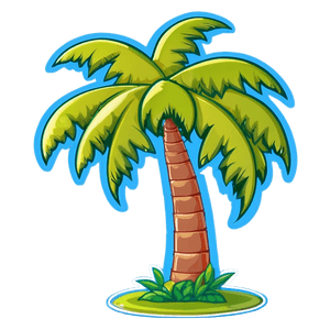 Cute Cartoon Palm Tree PNG 06212024 PNG