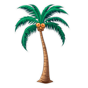 Cute Cartoon Palm Tree PNG 06212024 PNG