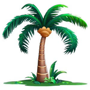 Cute Cartoon Palm Tree PNG aij97 PNG