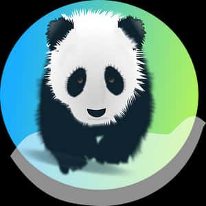 Cute Cartoon Panda Icon PNG image with transparent background