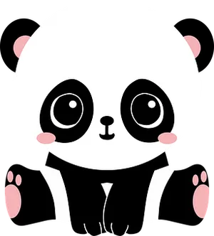 Cute Cartoon Panda PNG Image