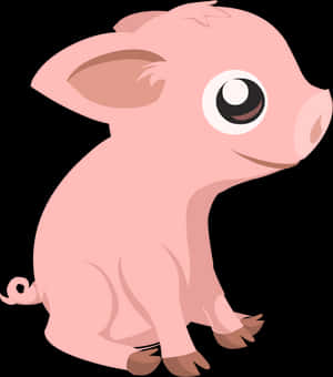 Cute Cartoon Piglet PNG image with transparent background