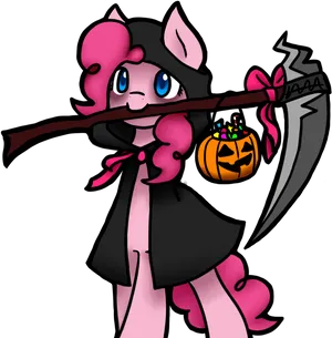 Cute Cartoon Pony Reaper PNG Image