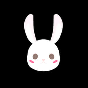 Cute Cartoon Rabbit Face PNG image with transparent background