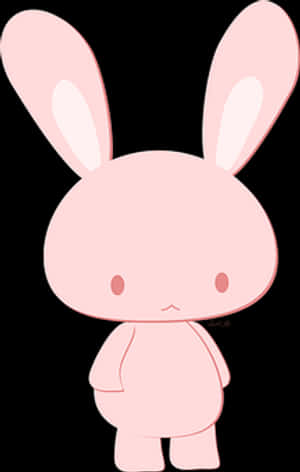 Cute Cartoon Rabbit Illustration PNG image with transparent background
