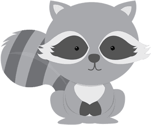 Minus Say Hello Children Raccoons Clip Art And - Woodland Animals Raccoon Clipart, HD Png Download PNG image with transparent background