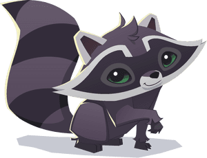 Cute Cartoon Raccoon PNG with transparent background