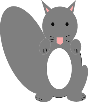 Cute Cartoon Squirrel PNG image with transparent background