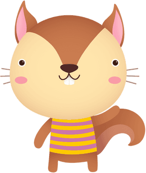 Cute Cartoon Squirrel Illustration PNG image with transparent background