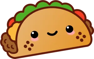 Cute Cartoon Taco Graphic PNG Image