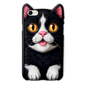 Cute Cat Illustration Phone Case PNG rnd PNG image with transparent background
