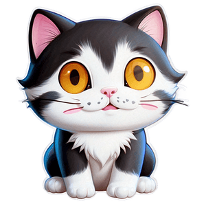 Cute Cat Sticker PNG 7 PNG with transparent background