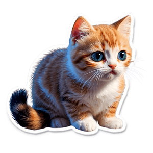 Cute Cat Sticker PNG xtn PNG with transparent background