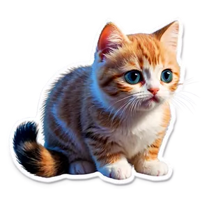 Cute Cat Sticker Png Xtn PNG Image