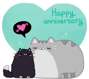 Cats Happy Anniversary Pusheen - Happy Anniversary Pusheen, HD Png Download PNG image with transparent background