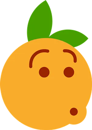 Cute Clementine Cartoon Character PNG Image