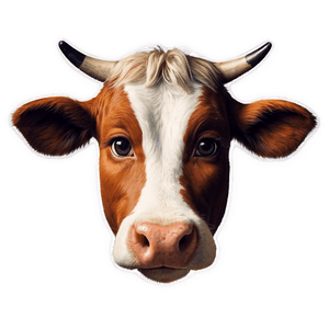 Cute Cow Face Clipart PNG 06212024 PNG