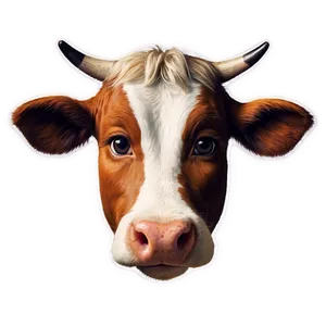 Cute Cow Face Clipart Png 06212024 PNG Image