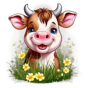 Cute Cow Face Clipart PNG gmk52 PNG