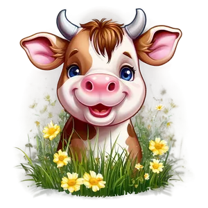 Cute Cow Face Clipart Png Gmk52 PNG Image