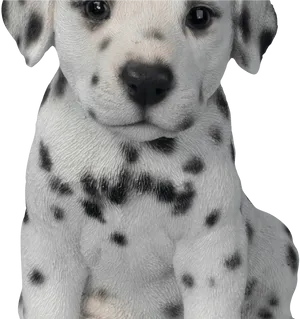 Cute Dalmatian Puppy Portrait PNG Image