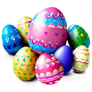 Cute Easter Eggs Clipart Png 80 PNG Image