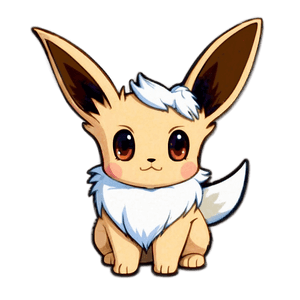 Cute Eevee Wallpaper PNG pab PNG image with transparent background