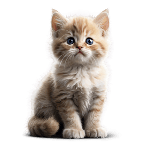Cute Fluffy Kitten PNG 05232024 PNG image with transparent background
