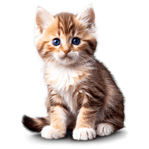 Cute Fluffy Kitten PNG swk PNG image with transparent background