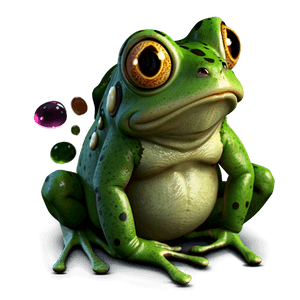 Cute Frog Illustration PNG 3 PNG