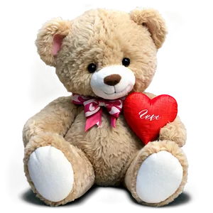 Cute Happy Valentines Teddy Png Vet PNG Image