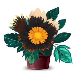 Cute Indie Flower Character Png Plk24 PNG Image