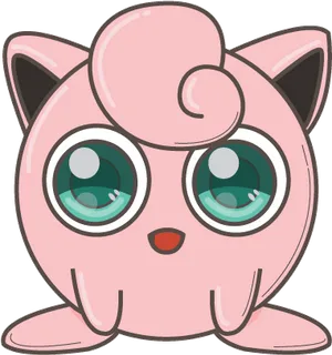 Cute Jigglypuff Illustration.png PNG Image