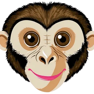 Cute Monkey Face Clipart Png Nna PNG Image