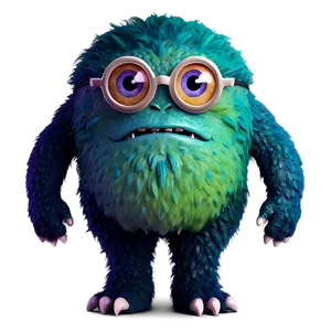 Cute Monster With Glasses Png Dpe41 PNG Image