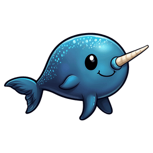 Cute Narwhal Drawing PNG ugy21 PNG image with transparent background