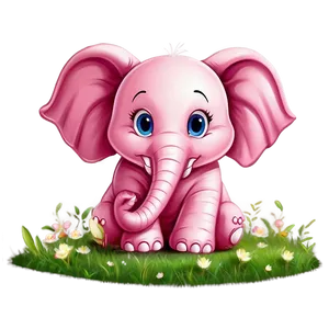 Cute Pink Elephant Png 58 PNG Image