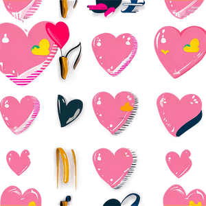 Cute Pink Heart Illustration PNG ayc PNG image with transparent background