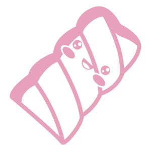 Cute Pink Marshmallow Cartoon PNG image with transparent background