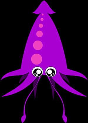 Cute Purple Squid Illustration PNG image with transparent background