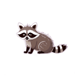 Cute Raccoon Illustration PNG nsn97 PNG image with transparent background